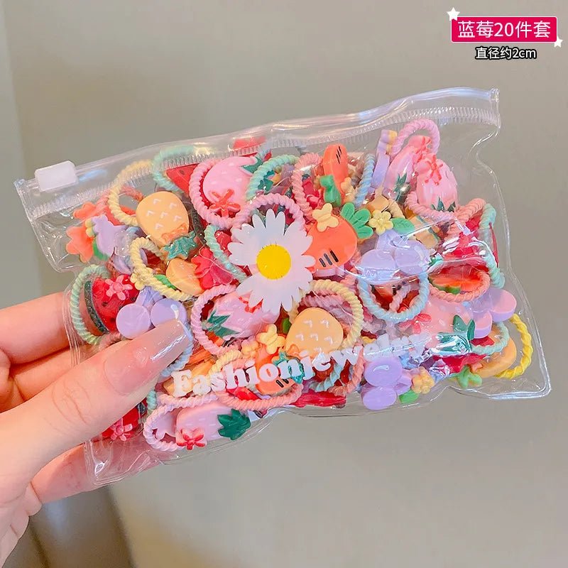 Children's Rubber Band Does Not Hurt The Hair Elastic Good Girl Baby Head Rope Small Tie Hair Chirp Scrunchies Headdress - LESSANA