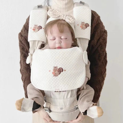 Cotton Baby Bibs Saliva Towel Chest Bite Towel Burp Cloths Babies Accessories Baby Carrier Shoulder Strap Saliva Towel - LESSANA