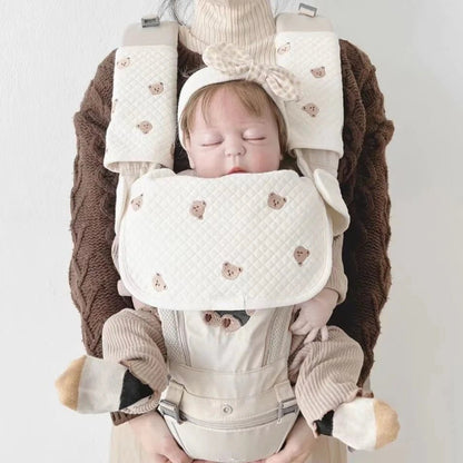 Cotton Baby Bibs Saliva Towel Chest Bite Towel Burp Cloths Babies Accessories Baby Carrier Shoulder Strap Saliva Towel - LESSANA