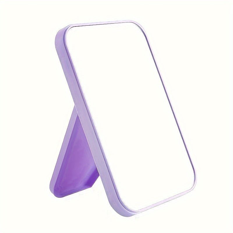 Desk Mirror Student Dressing Bedroom Foldable HD Portable Princess Square Beauty Small Travel Suitable For Gifts Women - LESSANA