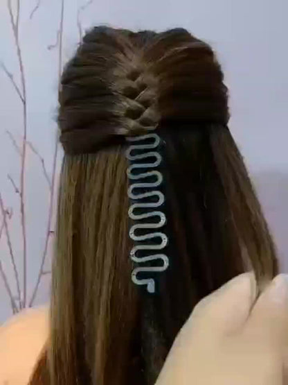 Effortless Hair Styling with Hair Twist Styling Bun Maker Braider Roller Hook for Women and Girls - LESSANA