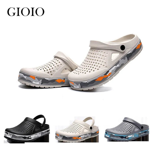 Hot Sale Brand Clogs Men Sandals Casual Shoes EVA Lightweight Slippers Unisex Colorful Shoes for Summer Beach Zapatos Hombre - LESSANA