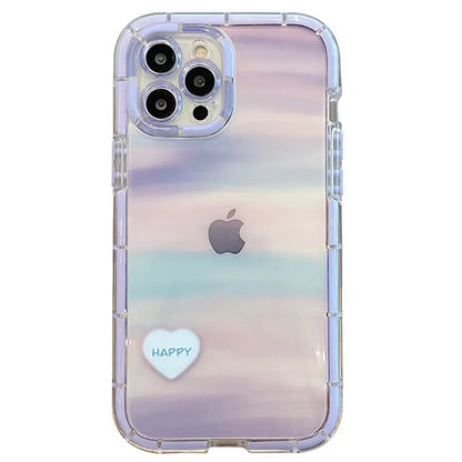 Luminous Shockproof Bumber Art Abstract Watercolor Phone Case For iPhone 11 13 12 14 15 Pro Max XS XR Silicone Transparent Cover - LESSANA