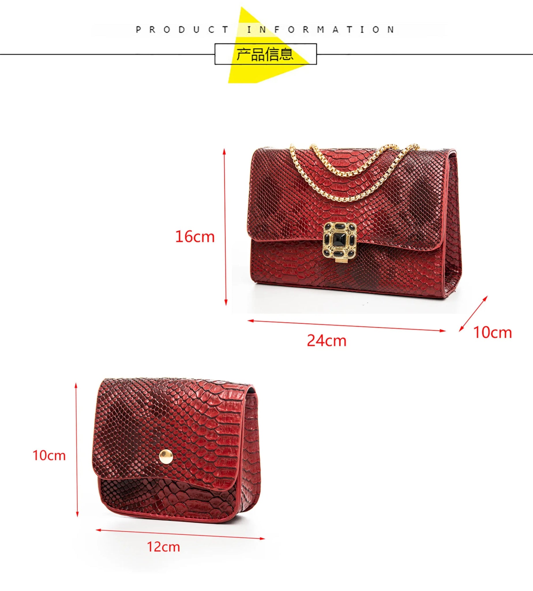 luxury Mini Lady Messenger Bag Mini Handbags Chic Style Fashion 2 in 1 Women Bags - LESSANA