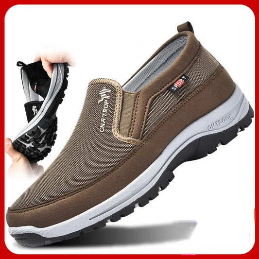 Men's Casual Shoes Classic Loafers Anti-slip Soft Sole Comfortable Men's Leather Sneakers Non-slip Retro Driving Shoes Plus Size - LESSANA