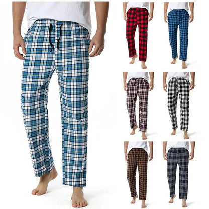 Mens Plaid Pajama Pants Men's Flannel Pajama Pant with Pockets - LESSANA