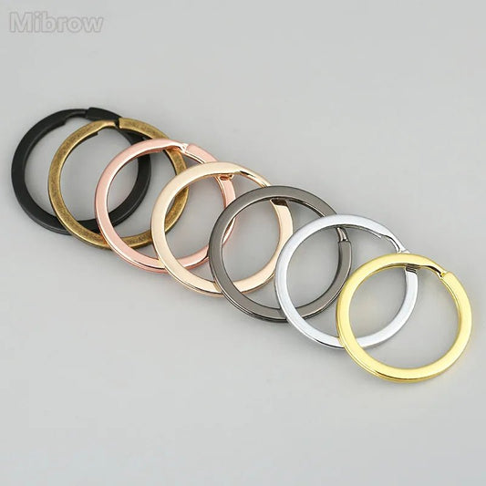 MIBROW 10/20PCS Metal Key Chains 15 20 25 28 30mm Keyring Split Ring (Never Fade) For Keychain DIY Jewelry Making Findings - LESSANA