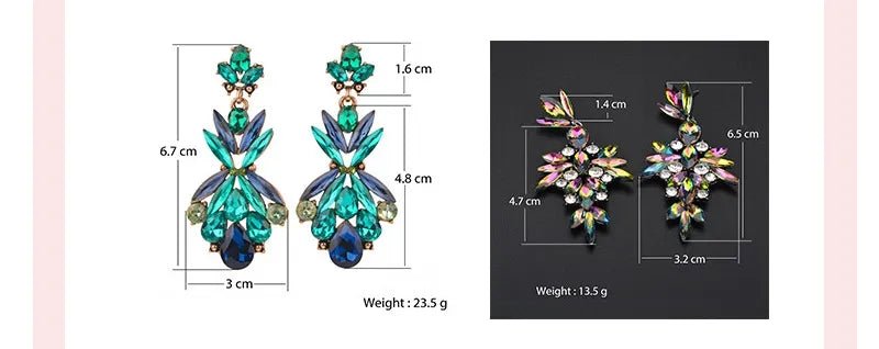 New Trendy Elegant Zircon Leaf Crystal Water Drop Earrings For Women Luxury Angel Wedding Dangle Earrings Jewelry Gifts Brincos - LESSANA