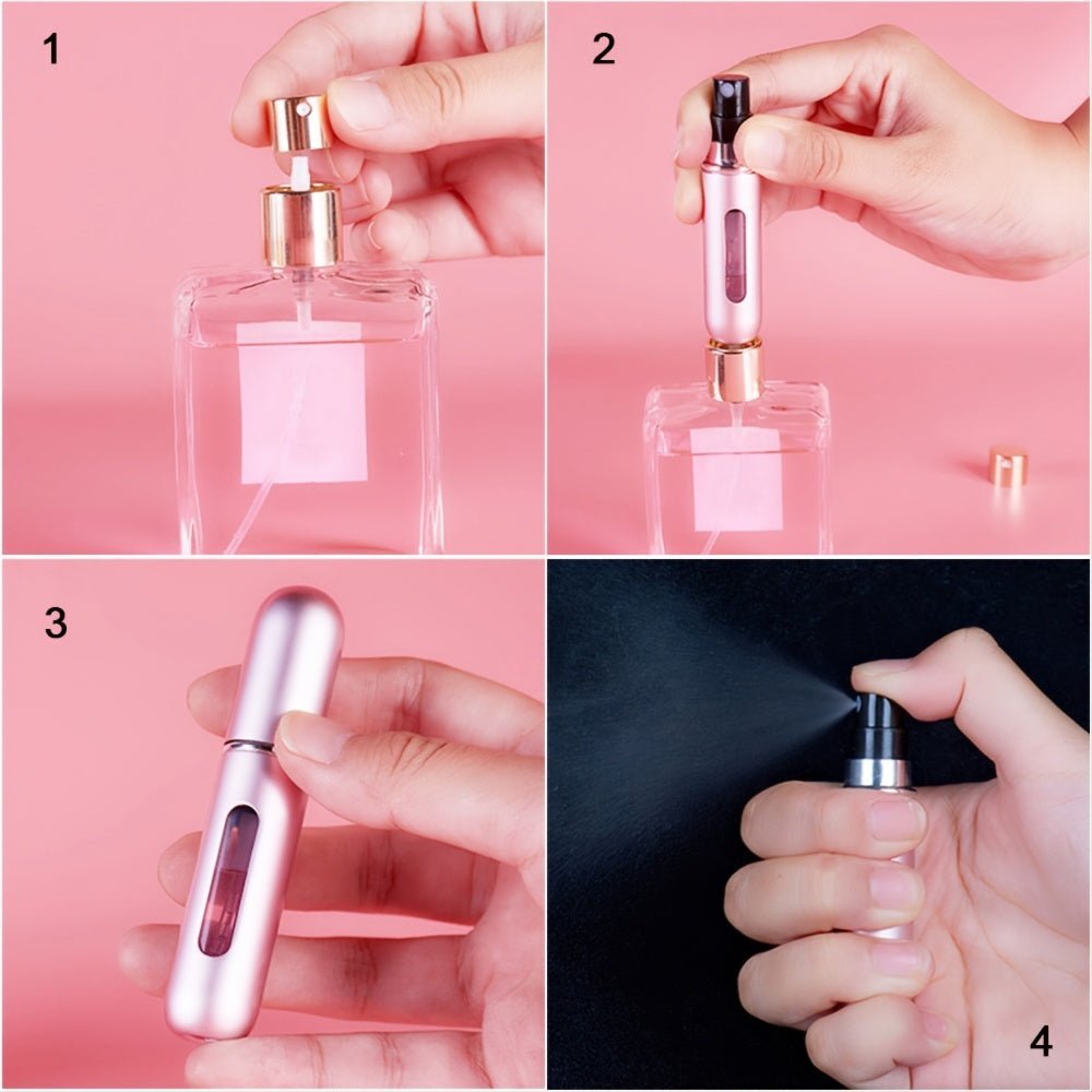 Perfume Spray Bottle, Portable Perfume Atomizer Refillable Mini Perfume Bottles Fragrance Empty Bottle Scent Pump Case Travel Gift - LESSANA