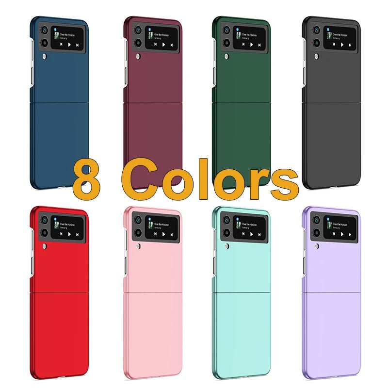 Phone Cover for Samsung Z Flip 5 4 3 2 Case Ultra Thin Anti-Fingerprint Shockproof Hard Cover Case for Z Flip Phones - LESSANA