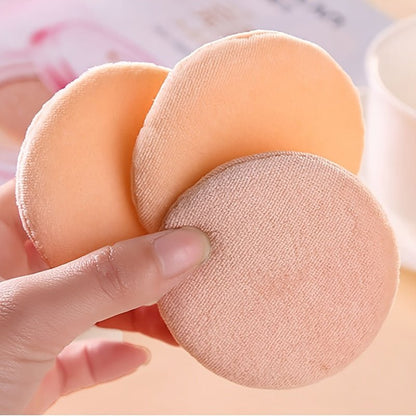 Powder Puff Round Cosmetic Powder Makeup Puffs Pads Makeup With Ribbon Face Powder Puffs For Loose Powder And Foundation Ideal For Makeup Beginner, 3 Sizes - LESSANA