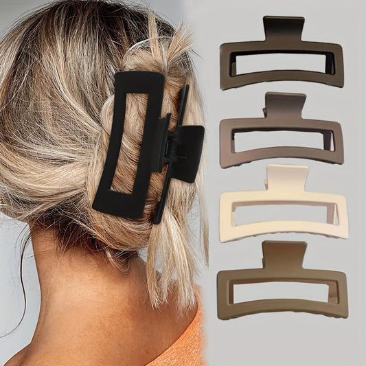 Premium Frosted Square Block Grab Clip Back Hair Clip for Volume and Volume - Washable and Reusable Hair Accessory - LESSANA