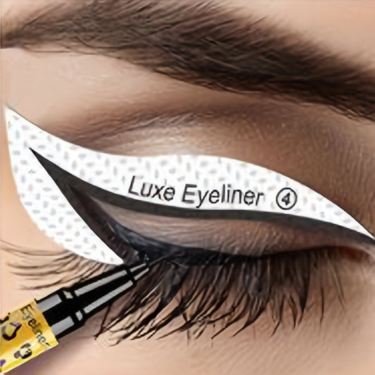 Professional Eyeliner Stencil Eyeshadow Stencil Set Non-woven Materials Eyeliner Stencil Kit 4 Style Eyeliner Eyeshadow Stencil Template - LESSANA