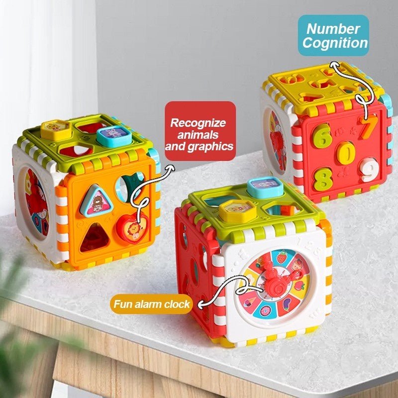 Shape-Matching Hexahedron Puzzle Building Blocks: Cognitive Development Toy For Babies! Christmas Halloween Thanksgiving Gifts - LESSANA