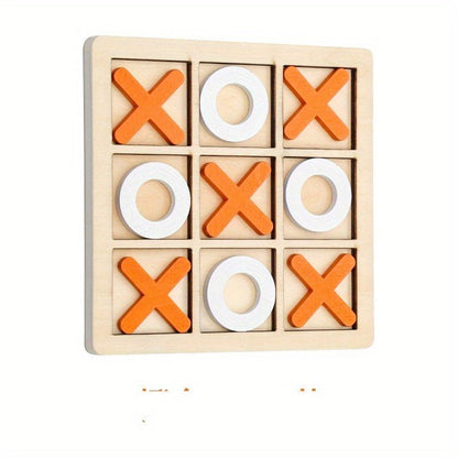 Wood XOXO Board Game (Naughts And Crosses) | Classic Family Table Game | Traditional Strategy Game For Adults And Children Premium Acacia Wood Travel Set Christmas, Halloween, Thanksgiving gift - LESSANA