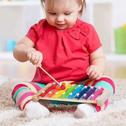 Xylophone For Kids, Best Holiday/Birthday DIY Gift , Idea For Your Mini Musicians, Color Scissor Wooden Xylophone Toy, With Child Safe Mallets, Educational Musical Instruments Toy, For Toddlers Child - LESSANA