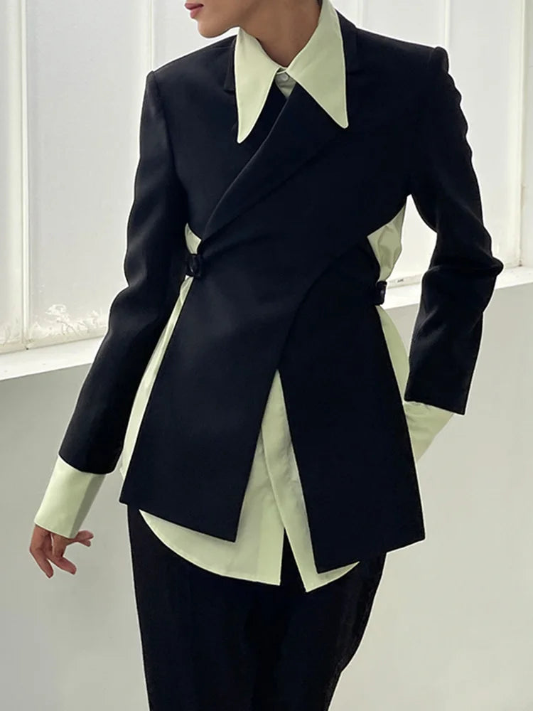 Upgrade Your Wardrobe with [LANMREM] Elegant Backless Blazer - Perfect for Spring 2024!